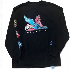 Brixton Black Long Sleeve with Colorful Winged Graphic